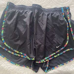 Nike Women's Black Athletic Shorts with Colorful Trim